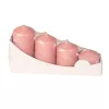 Set lumânări cilindrice de Advent în trepte, Ø40 x 40/55/70/85mm - Mat roz