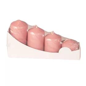   Set lumânări cilindrice de Advent în trepte, Ø40 x 40/55/70/85mm - Mat roz