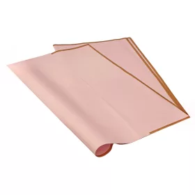   Foaie din folie cu ramă aurie 58 x 58 cm, 20 buc. - Roz pudrat