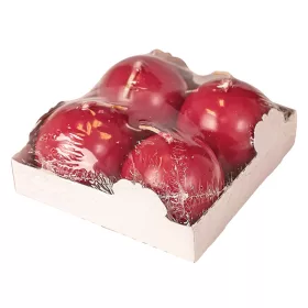 Set lumânări sferice de Advent 5cm - Lucios bordo