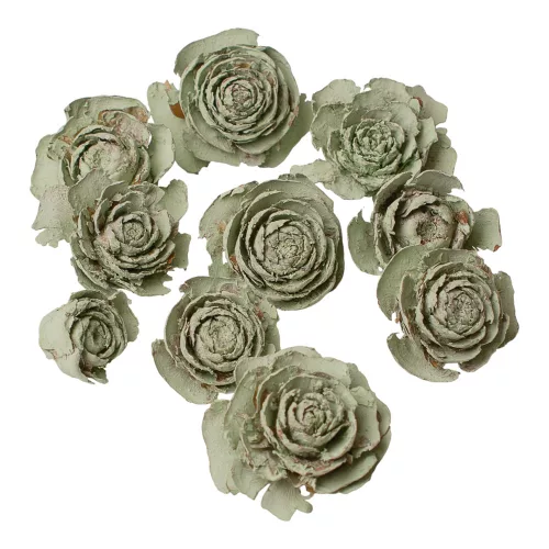 Trandafir de Cedru 3–5cm 10buc./pachet - Verde Salvie