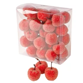 Decorațiune măr zaharisit, 35 buc., 3cm - Roșu