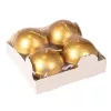 Set lumânări de Advent sferice 5cm - Auriu metalic