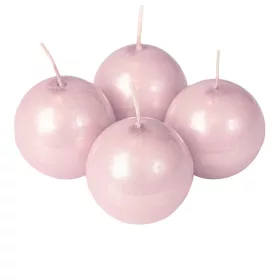 Set lumânări de Advent sferice 5cm - Rosegold metalic