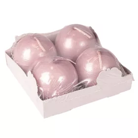 Set lumânări de Advent sferice 5cm - Rosegold metalic