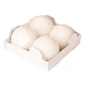 Set lumânări de Advent sferice 5cm - Alb mat