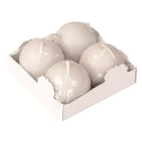 Set lumânări de Advent sferice 5cm - Gri mat