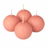 Set lumânări de Advent sferice 5cm - Roz mat