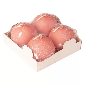 Set lumânări de Advent sferice 5cm - Roz mat