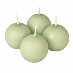 Set lumânări de Advent sferice 5cm - Verde mat