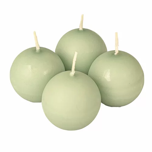 Set lumânări de Advent sferice 5cm - Verde mat