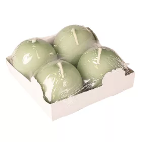 Set lumânări de Advent sferice 5cm - Verde mat