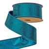Panglică catifea cu margine sârmă 38mm x 5m – Albastru