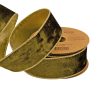 Panglică catifea verde mușchi cu margine sârmă 38mm x 5m