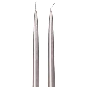   Lumânări subțiri, set de 2 buc., 2.2cm x 25cm - Argintiu metalic