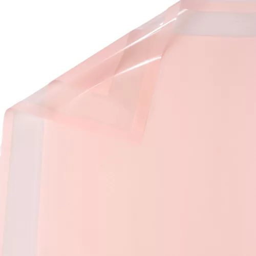 Foaie folie cu ramă transparentă 57 x 57cm, 20buc. - Roz pudrat lucios