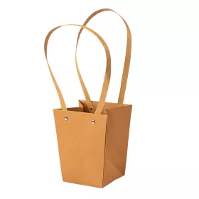 10 buc. Pungi kraft pentru flori 13(h) x 13(l) x 15.5(a) cm