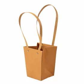 10 buc. Pungi kraft pentru flori 13(h) x 13(l) x 15.5(a) cm