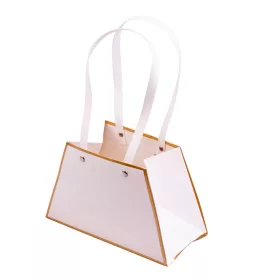 10 buc. Pungi pentru flori 21(h) x 10(l) x 13(a) cm - Alb