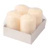 Set lumânări cilindru de Advent 7 x 4cm - Ecru lăcuit