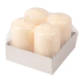 Set lumânări cilindru de Advent 7 x 4cm - Ecru lăcuit