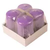 Set lumânări cilindru de Advent 7 x 4cm - Mov lăcuit