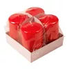 Set lumânări cilindru de Advent 7 x 4cm - Roșu lăcuit