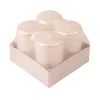 Set lumânări cilindru de Advent 7 x 4cm - Alb perlat metalic