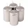 Set lumânări cilindru de Advent 7 x 4cm - Argintiu metalic