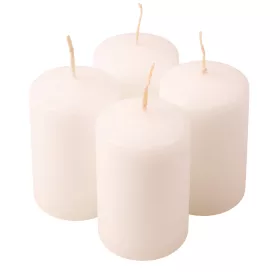 Set lumânări cilindru de Advent 7 x 4cm - Alb mat