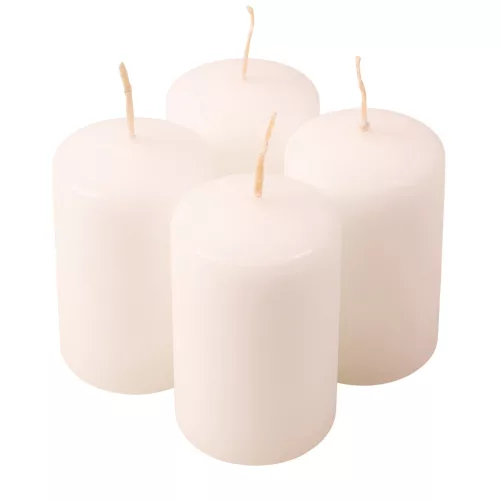 Set lumânări cilindru de Advent 7 x 4cm - Alb mat