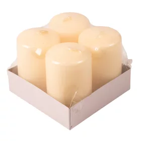 Set lumânări cilindru de Advent 7 x 4cm - Ecru mat