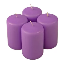 Set lumânări cilindru de Advent 7 x 4cm - Mov mat