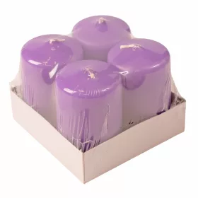 Set lumânări cilindru de Advent 7 x 4cm - Mov mat