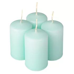   Set lumânări cilindru de Advent 7 x 4cm - Turcoaz deschis mat