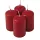 Set lumânări cilindru de Advent 7 x 4cm - Bordo mat