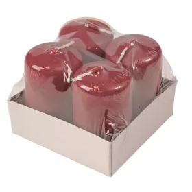 Set lumânări cilindru de Advent 7 x 4cm - Bordo mat