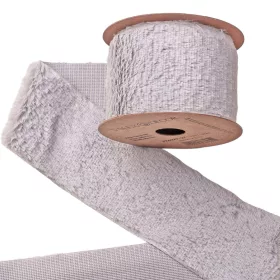Panglică din blană 63mm x 2.7m - Gri deschis