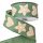 Panglică textilă cu model turtă dulce și margine metalică 38mm x 6.4m – Verde