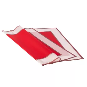 Folie mată transparentă cu margine 58 x 58cm - Roșu