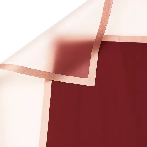 Folie mată transparentă cu margine 58 x 58cm, 20 buc - Bordo