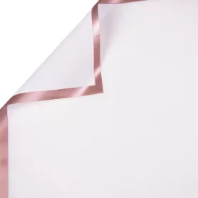 Folie cu margine rose gold 58 x 58cm, 20 buc - Alb