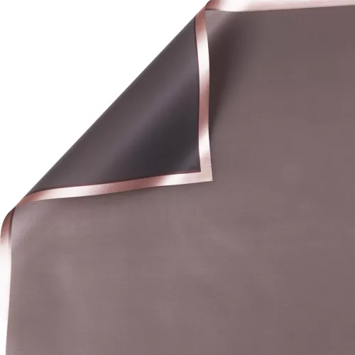 Folie cu margine rose gold 58 x 58cm, 20 buc - Gri închis