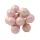 Pick glob de sticlă, mat roz, 2cm, set de 12 bucăți