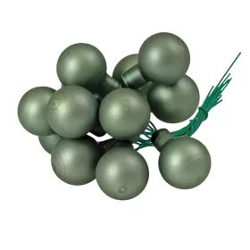 Pick glob de sticlă, mat verde, 2cm, set de 12 bucăți
