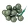 Pick glob de sticlă, mat verde, 2cm, set de 12 bucăți