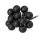 Pick glob de sticlă, mat negru, 2cm, set de 12 bucăți