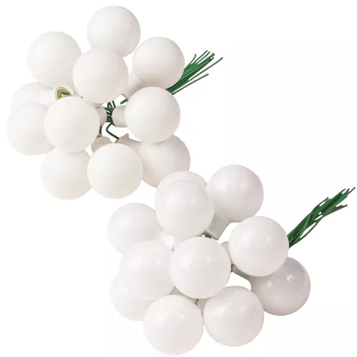 Pick glob de sticlă, set mixt - Alb