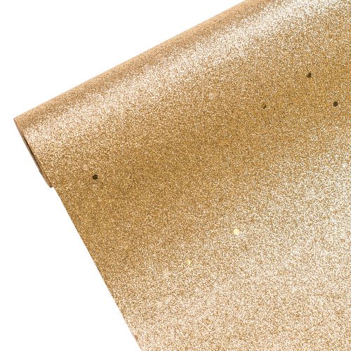 Runner de masă de Crăciun glitter 28cm x 2.7m – Auriu
