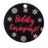 3buc. plăcuță decorativă cu fulg de zăpadă și inscripția "Boldog Karácsonyt!" 5cm
